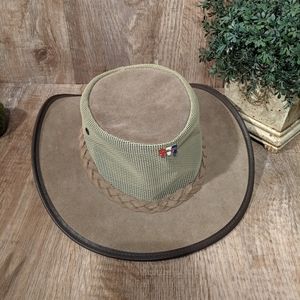 Leather Style Aussie Sun Hat Australia Shade box 65